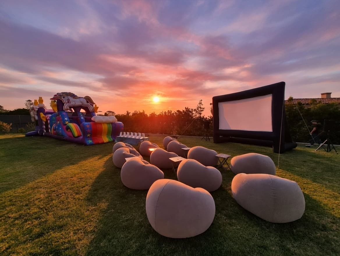 Outdoor movie setup 3 in Bee Cave